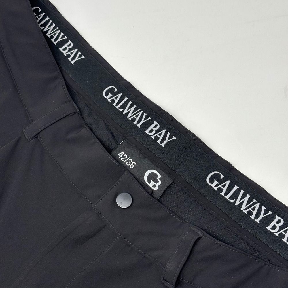 Galway Bay Golf Pants Men's 40x29.5 Black Performance Straight Leg